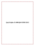 Quyết định số 1098/QĐ-UBND 2013