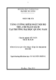 Tóm tắt luận văn thạc sĩ: Tăng cường kiểm soát nội bộ thu chi  ngân sách tại trường đại học Quảng Nam