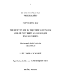 Tóm tắt luận văn thạc sĩ: Thu hút vốn đầu tư trực tiếp nước ngoài (FDI) để phát triển ngành du lịch tỉnh Khánh Hòa