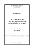 Tóm tắt luận văn thạc sĩ: Tăng cường kiểm soát thuế giá trị gia tăng tại Cục thuế tỉnh Bình Định