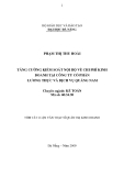 Tóm tắt luận văn thạc sĩ: Tăng cường kiểm soát nội bộ về chi phí kinh doanh tại công ty cổ phần lương thực và dịch vụ Quảng Nam