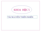 Bài 63: Tài nguyên thiên nhiên - Bài giảng điện tử Khoa học 5 - L.K.Chi