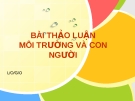 Tiểu luận: Ảnh hưởng của việc gia tăng dân số tới môi trường