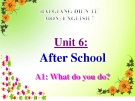 Bài giảng Tiếng Anh 7 Unit 6: After school