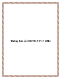 Thông báo số 220/TB-VPCP 2013