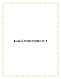 Luật số 33/2013/QH13 2013