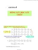 Bài giảng Cơ lưu chất: Chương 4 - PGS.TS.Nguyễn Thị Bảy