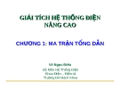 Bài giảng Giải tích hệ thống điện nâng cao: Chương 1 - Võ Ngọc Điều