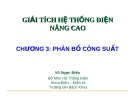 Bài giảng Giải tích hệ thống điện nâng cao: Chương 3 - Võ Ngọc Điều