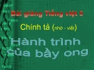 Bài giảng Chính tả: Nghe, viết: Hành trình của bầy ong - Tiếng việt 5 - GV.N.T.Hồng