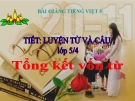 Bài giảng Luyện từ và câu: Tổng kết vốn từ - Tiếng việt 5 - GV.N.T.Hồng