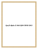 Quyết định số 1061/QĐ-UBND 2013