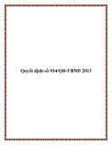 Quyết định số 934/QĐ-UBND 2013