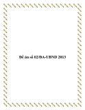 Đề án số 02/ĐA-UBND 2013