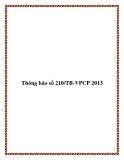 Thông báo số 210/TB-VPCP 2013