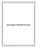 Quyết định số 896/QĐ-TTg 2013