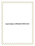 Quyết định số 898/QĐ-UBND 2013