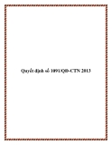 Quyết định số 1091/QĐ-CTN 2013