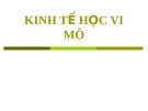 Bài giảng Kinh tế học vi mô - Chương 1: Kinh tế học vi mô và những vấn đề kinh tế cơ bản của doanh nghiệp