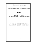 Sáng kiến kinh nghiệm:  Một số kỹ thuật giải toán trên máy tính cầm tay 