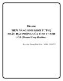 Báo cáo: Tiềm năng sinh khối từ phụ phẩm đậu phộng của tỉnh Thanh Hóa (peanut crop residues)