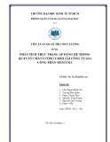 Tiểu luận: Phân tích thực trạng áp dụng hệ thống quản lý chất lượng CMMI tại công ty gia công phần mềm TMA