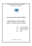 Tiểu luận môn Quản trị tài chính: Phân tích báo cáo tài chính Công ty cổ phần Gỗ Đức Thành