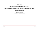 Báo cáo: Sử dụng công cụ geospatial để đánh giá tiềm năng sinh khối mía đường tỉnh Nghệ An