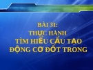 Bài 31: Thực hành tìm hiểu cấu tạo động cơ đốt trong - Bài giảng Công  nghệ 11 - Đ.T.Hoàng