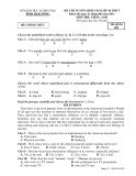 Đề thi tuyển sinh 10 Tiếng Anh - Sở GD&ĐT ĐăkNông năm 2011 (đề 209)