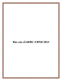 Báo cáo số 60/BC-UBND 2013