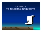 Bài giảng Tư pháp quốc tế - Chương 5: Tố tụng dân sự quốc tế