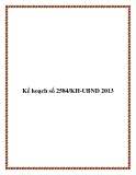 Kế hoạch số 2584/KH-UBND 2013