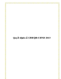 Quyết định số 1208/QĐ-UBND 2013