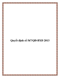 Quyết định số 567/QĐ-BXD 2013