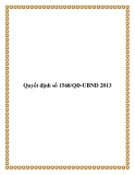 Quyết định số 1568/QĐ-UBND 2013