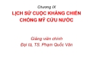 Bài giảng Lịch sử chiến tranh và nghệ thuật quân sự Việt Nam: Chương 9 - Đại tá.TS. Phạm Quốc Văn