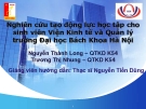 Tiểu luận: Nghiên cứu tạo động lực học tập cho sinh viên Viện Kinh tế và Quản lý trường Đại học Bách Khoa Hà Nội