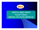 Bài giảng Những biện pháp ngăn chặn trong tố tụng hình sự