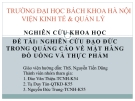 Nghiên cứu khoa học: Nghiên cứu đạo đức trong quảng cáo về mặt hàng đồ uống và thực phẩm