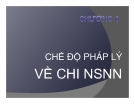 Bài giảng Chế độ pháp lý về chi ngân sách nhà nước