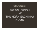 Bài giảng Chế định pháp lý về thu ngân sách nhà nước