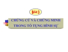 Bài giảng Chứng cứ và chứng minh trong tố tụng hình sự