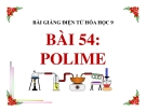 Bài giảng Hóa học 9 bài 54: Polime