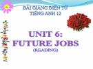 Bài giảng Tiếng Anh 12 unit 6: Future jobs