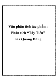 Văn phân tích tác phẩm  “Tây Tiến” của Quang Dũng