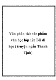 Văn phân tích tác phẩm văn học lớp 12: Tôi đi học ( truyện ngắn Thanh Tịnh) 