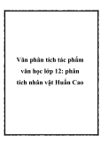 Văn phân tích tác phẩm văn học lớp 12: phân tích nhân vật Huấn Cao