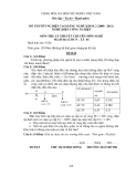 Đề tốt nghiệp CĐ nghề khóa 2 Điện công nghiệp (2008-2011) - Mã: ĐCN - LT 44 - Phần lý thuyết (kèm Đ.án)