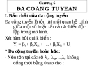 Bài giảng chương 6 - Đa cộng tuyến